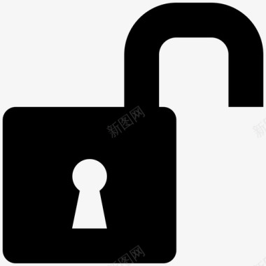 解锁打开挂锁密码图标图标