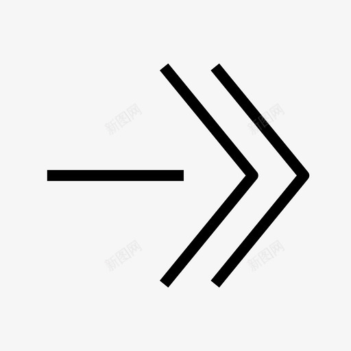 箭头V形方向图标svg_新图网 https://ixintu.com V形 右 方向 箭头 细箭头