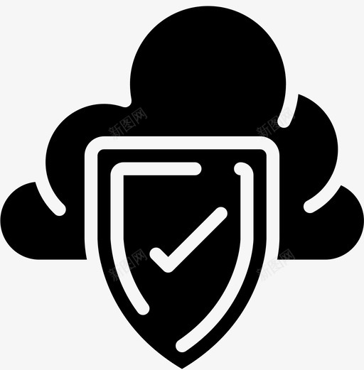 云保护数据安全图标svg_新图网 https://ixintu.com 云保护 安全 数据 数据保护