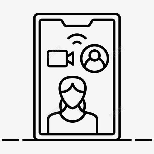 视频通话在线会议视频聊天图标svg_新图网 https://ixintu.com 在线会议 社交媒体线向量图标集 视频会议 视频对话 视频聊天 视频通话