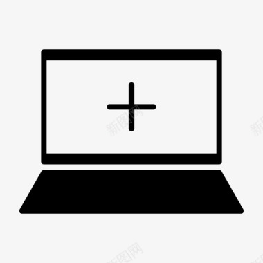 笔记本电脑新互联网在线图标图标