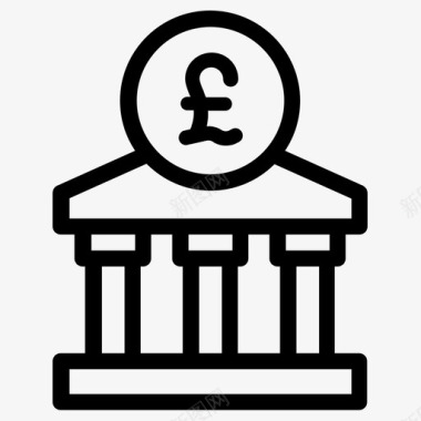 英镑银行储蓄图标图标