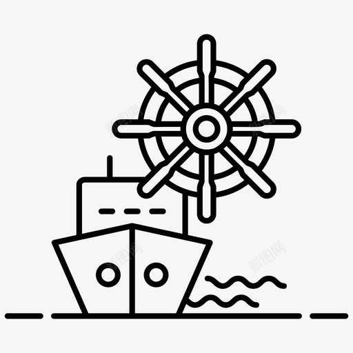 船舵船导航航海导航图标svg_新图网 https://ixintu.com 图标 地图 导航 旅行 航海 船舵