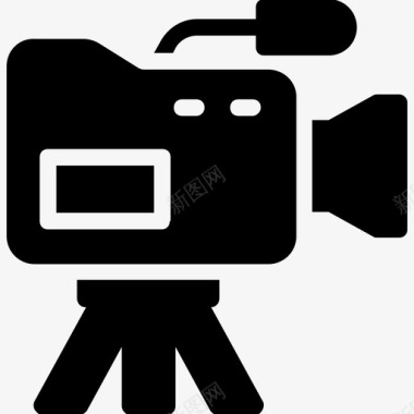 电影摄影机拍摄摄像机图标图标