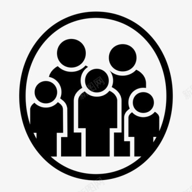 肖像家庭团体图标图标