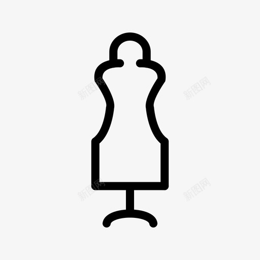 假人师服装造型图标svg_新图网 https://ixintu.com 假人 时装 服装 缝纫 设计师 造型