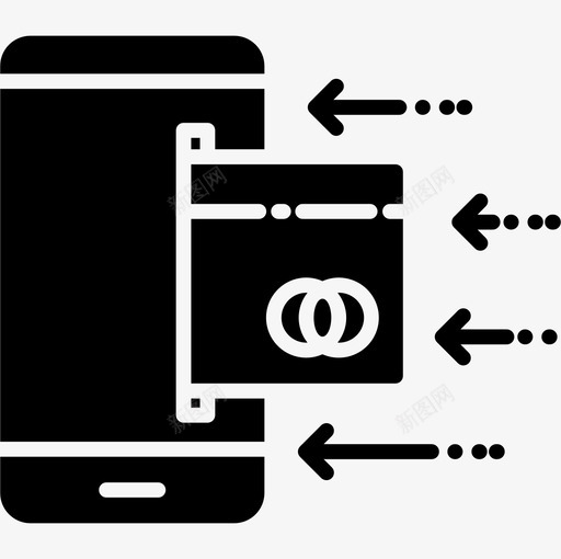 移动支付5字形图标svg_新图网 https://ixintu.com 字形 支付5 移动