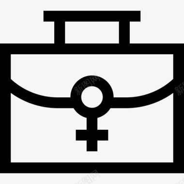 公文包妇女节15直系图标图标