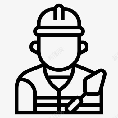 建筑工人工作和职业1概述图标图标
