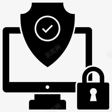 数据安全防病毒计算机安全图标图标