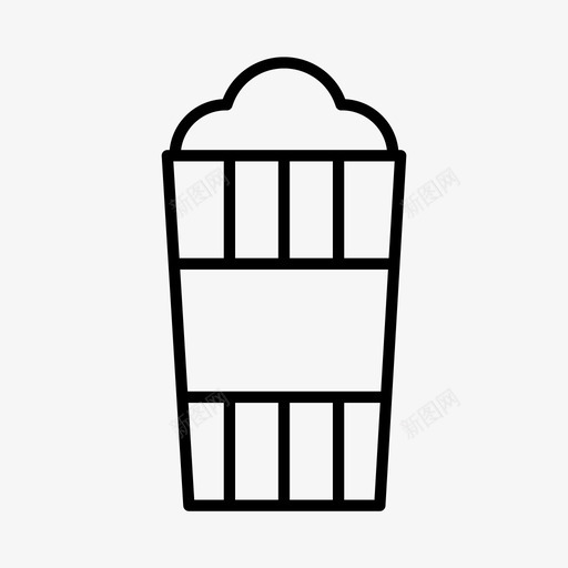 爆米花食物足球图标svg_新图网 https://ixintu.com 橄榄球 游戏 爆米花 足球 运动 食物