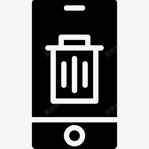 垃圾桶uimobile1实心图标svg_新图网 https://ixintu.com mobile ui 垃圾桶 实心
