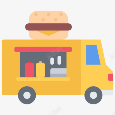 食品车快餐75平板图标图标