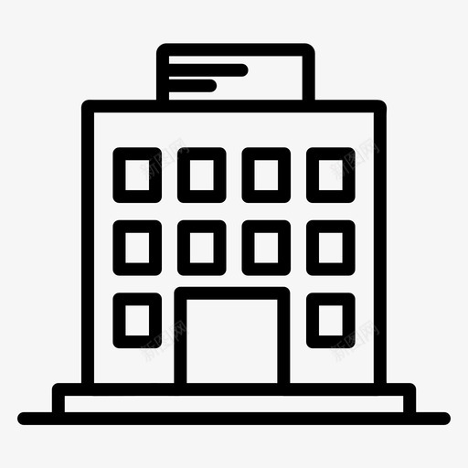 酒店建筑服务图标svg_新图网 https://ixintu.com 常规 建筑 服务 标牌 线路 酒吧 酒店 餐厅