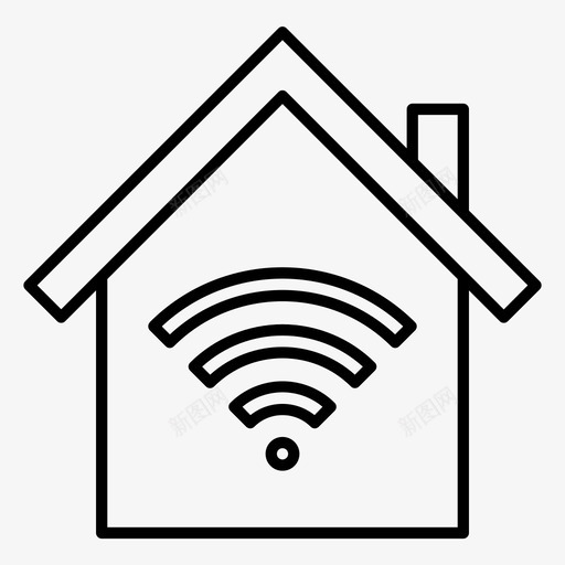 家庭wifi家庭自动化家庭互联网图标svg_新图网 https://ixintu.com wifi 互联网 家庭 智能家居 线路 联网 自动化