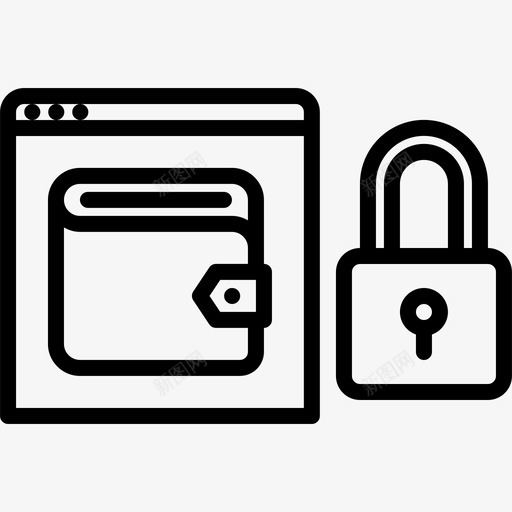 数字钱包数据保护31线性图标svg_新图网 https://ixintu.com 保护 数字 数据 线性 钱包