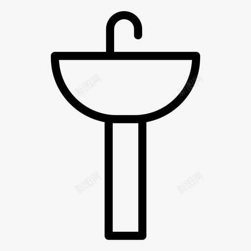 水槽浴室水槽厨房水槽图标svg_新图网 https://ixintu.com 厨房 家具 水槽 浴室