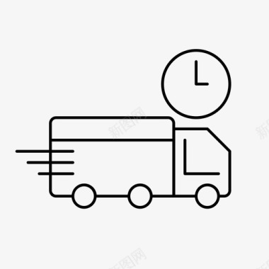 定时交付汽车交付起重机卡车图标图标