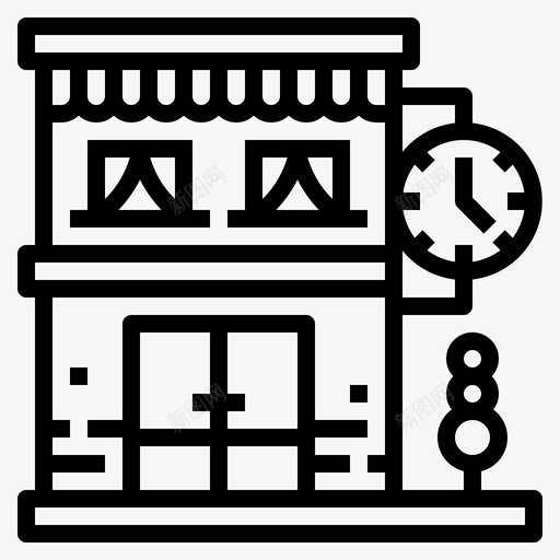 钟表店手表11直线型图标svg_新图网 https://ixintu.com 手表11 直线型 钟表店