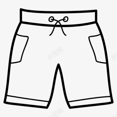 男式短裤沙滩布百慕大图标图标