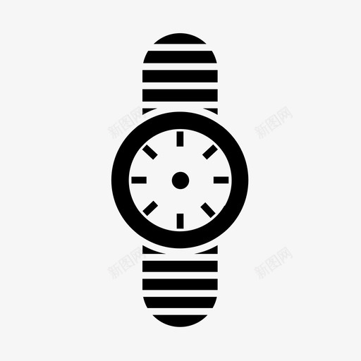 手表时钟珠宝图标svg_新图网 https://ixintu.com 手表 时钟 时间 有手 条纹 没有 珠宝 白色