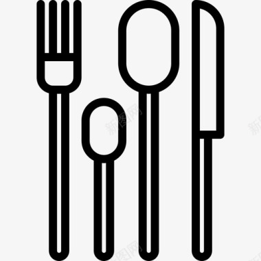 叉子厨房98直线型图标图标