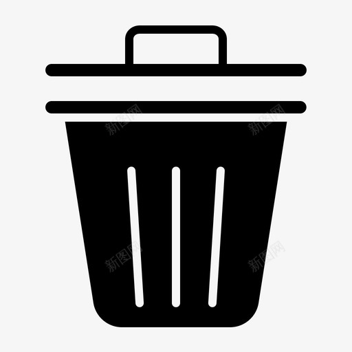 垃圾箱清洁92固体图标svg_新图网 https://ixintu.com 固体 垃圾箱 清洁