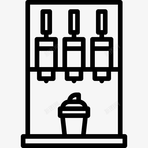 机器冰淇淋25直线型图标svg_新图网 https://ixintu.com 冰淇淋 机器 直线 线型