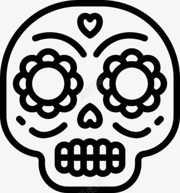 头骨死亡之日墨西哥图标图标