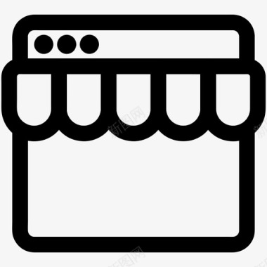 网上商店电子商务商店图标图标