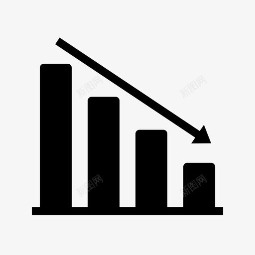 条形图破产下降趋势图标svg_新图网 https://ixintu.com 下降 图表 失败 字形 形图 损失 条形图 破产 趋势