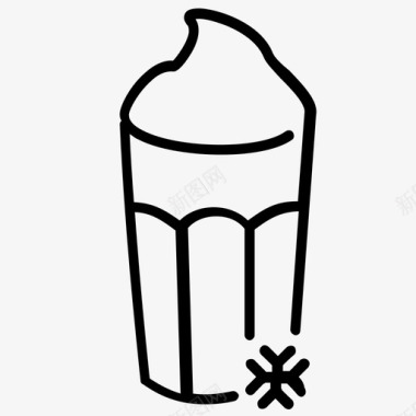 奶油冰拿铁啤酒咖啡图标图标