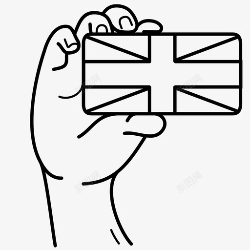 英国国旗公民伦敦图标svg_新图网 https://ixintu.com 伦敦 公民 国旗 套装 居民 手持 英国
