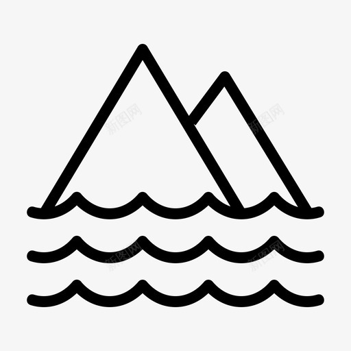 山岛海图标svg_新图网 https://ixintu.com 夏天 轮廓
