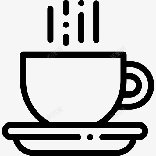 咖啡杯咖啡厅122直线型图标svg_新图网 https://ixintu.com 咖啡厅 咖啡杯 直线 线型