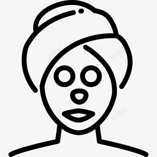面部护理健康面膜图标svg_新图网 https://ixintu.com 健康 女性 护肤 按摩和水疗 面膜 面部护理