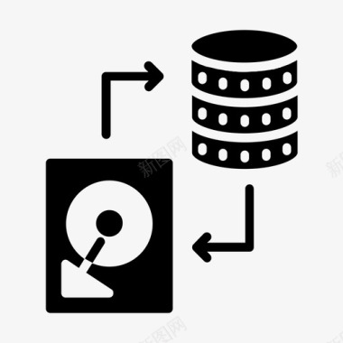 数据传输交换文件共享图标图标