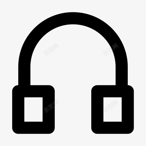 耳机音频媒体播放器图标svg_新图网 https://ixintu.com 媒体播放器 用户界面 耳机 视频 音乐 音频