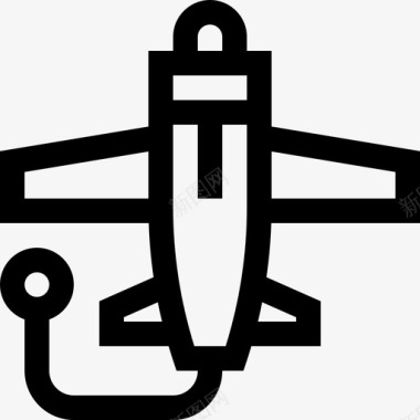 飞机婴儿和玩具10直线型图标图标