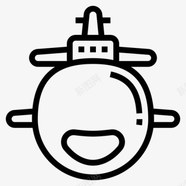 潜艇军事战争图标图标