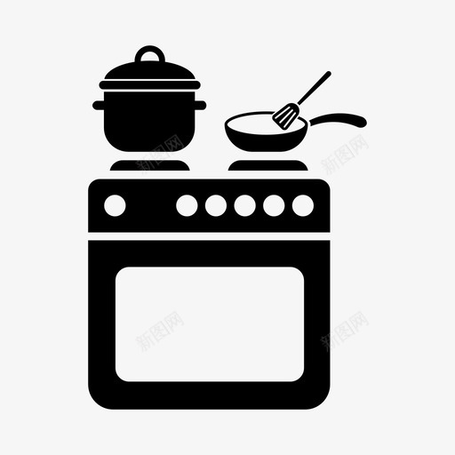 炉子厨师食物图标svg_新图网 https://ixintu.com 厨师 厨房 厨房用具 炉子 食物