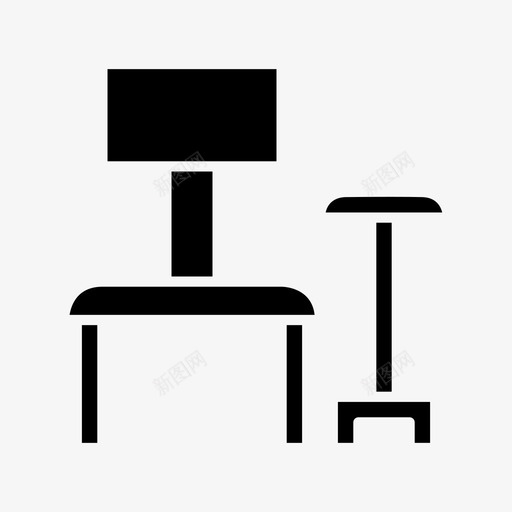 椅子餐桌家具图标svg_新图网 https://ixintu.com 书房 家具 椅子 餐桌