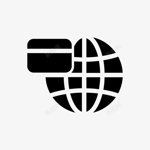 全球通讯信用卡图标svg_新图网 https://ixintu.com 信用卡 全球 国际 地球 字形 通讯