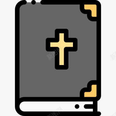 圣经葬礼21直系颜色图标图标