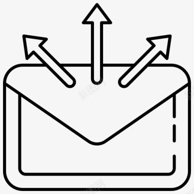 电子邮件群发信封消息图标图标