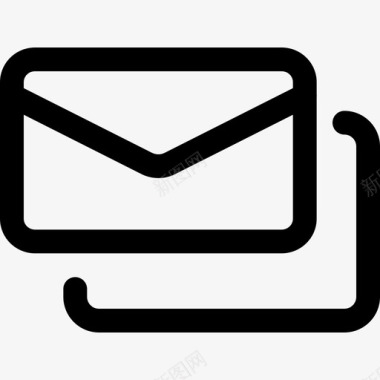 分类电子邮件捆绑信封多选择图标图标