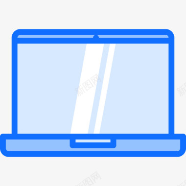 笔记本电脑设备46蓝色图标图标