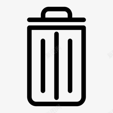 回收站罐子垃圾桶图标图标