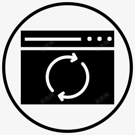 重新加载浏览器负载测试图标svg_新图网 https://ixintu.com blackfill circle 刷新 加载 安全 测试 浏览器 负载 重新
