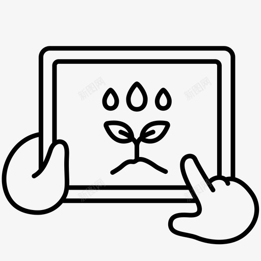 数字农场农业园艺图标svg_新图网 https://ixintu.com 农业 农业概述 园艺 平板电脑 数字农场 智能农场 水